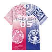 Custom Northern Mariana Islands And Japan Together Family Matching Off Shoulder Short Dress and Hawaiian Shirt