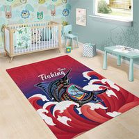Guam Blue Marlin Fishing Area Rug Polynesian Style LT05 - Polynesian Pride