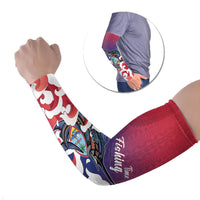 Guam Blue Marlin Fishing Arm Sleeves Polynesian Style LT05 Set of 2 Red - Polynesian Pride