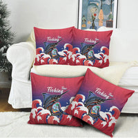 Guam Blue Marlin Fishing Pillow Cover Polynesian Style