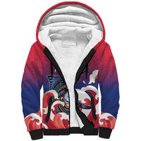 Guam Blue Marlin Fishing Sherpa Hoodie Polynesian Style LT05 Unisex Red - Polynesian Pride