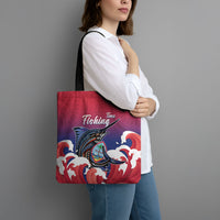 Guam Blue Marlin Fishing Tote Bag Polynesian Style LT05 - Polynesian Pride
