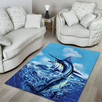 Hawaii Blue Marlin Fishing Area Rug