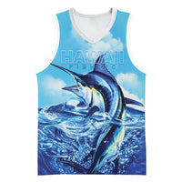 Hawaii Blue Marlin Fishing Basketball Jersey LT05 Unisex Blue - Polynesian Pride
