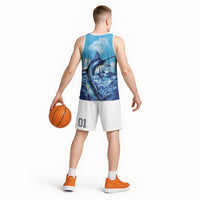 Hawaii Blue Marlin Fishing Basketball Jersey LT05 - Polynesian Pride