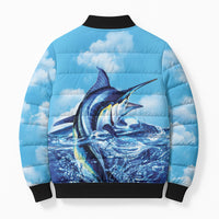 Hawaii Blue Marlin Fishing Bomber Puffer Jacket LT05 - Polynesian Pride