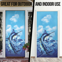 Hawaii Blue Marlin Fishing Door Cover