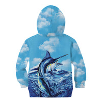 Hawaii Blue Marlin Fishing Kid Hoodie LT05 - Polynesian Pride