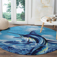 Hawaii Blue Marlin Fishing Round Carpet LT05 - Polynesian Pride