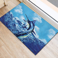Hawaii Blue Marlin Fishing Rubber Doormat LT05 - Polynesian Pride