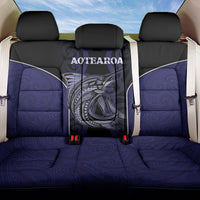 New Zealand Aotearoa Back Car Seat Cover Blue Marlin Fishing Maori Pattern LT05 One Size Black - Polynesian Pride