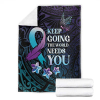 Polynesia Suicide Prevention Awareness Blanket Keep Going The World Needs You