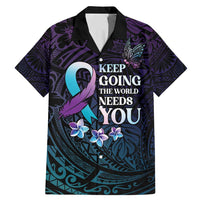 Polynesia Suicide Prevention Awareness Family Matching Mermaid Dress and Hawaiian Shirt Keep Going The World Needs You