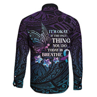 Polynesia Suicide Prevention Awareness Family Matching Short Sleeve Bodycon Dress and Hawaiian Shirt Keep Going The World Needs You