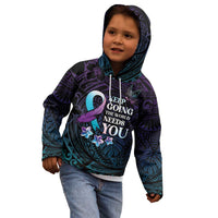 Polynesia Suicide Prevention Awareness Kid Hoodie Keep Going The World Needs You