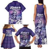 Aloha Hawaii Kauai Island Family Matching Tank Maxi Dress and Hawaiian Shirt Hula Till You Drop