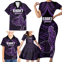 Personalised Hawaii Kauai Island Family Matching Short Sleeve Bodycon Dress and Hawaiian Shirt Rooster Tribal Tattoo Simple Style LT05 - Polynesian Pride
