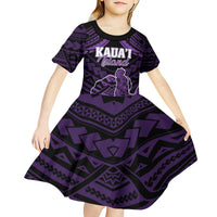 Personalised Hawaii Kauai Island Kid Short Sleeve Dress Rooster Tribal Tattoo Simple Style LT05 - Polynesian Pride