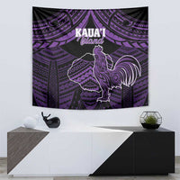 Hawaii Kauai Island Tapestry Rooster Tribal Tattoo Simple Style