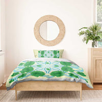 Cook Islands Tivaevae Quilt Bedding Set Beige - Polynesian Pride