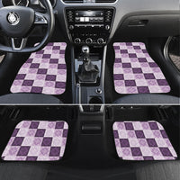 Lavender Manta Ray Hawaiian Quilt Motif Car Mats