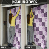 Lavender Manta Ray Hawaiian Quilt Motif Door Cover