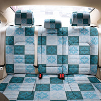 Cyan Manta Ray Hawaiian Quilt Motif Back Car Seat Cover