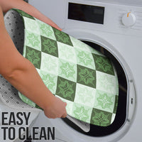 Sage Green Manta Ray Hawaiian Quilt Motif Bathroom Set