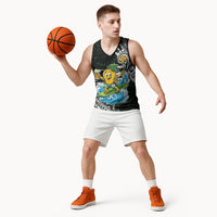 Aloha Hawaii Mango Surfing Basketball Jersey Polynesian Style