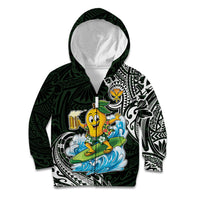 Aloha Hawaii Mango Surfing Kid Hoodie Polynesian Style
