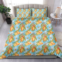 Vintage Hawaii Mango Bedding Set Blue Hawaiian Palaka