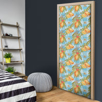 Vintage Hawaii Mango Door Cover Blue Hawaiian Palaka