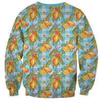 Vintage Hawaii Mango Sweatshirt Blue Hawaiian Palaka