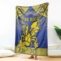 Niue The Rock Blanket Niuean Crab Hiapo Pattern Blue Version