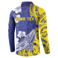 Personalised Nauru 92nd Anniversary Of Angam Button Sweatshirt Polynesian Whale Pattern