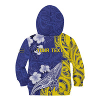 Personalised Nauru 92nd Anniversary Of Angam Kid Hoodie Polynesian Whale Pattern