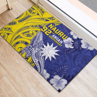 Nauru 92nd Anniversary Of Angam Rubber Doormat Polynesian Whale Pattern