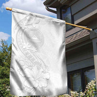 American Samoa White Sunday Garden Flag Polynesian Pattern With Tropical Flowers