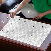 American Samoa White Sunday Puzzle Polynesian Pattern With Tropical Flowers