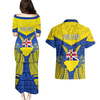 Personalized Niue Constitution Day Couples Matching Puletasi Dress and Hawaiian Shirt Coat Of Arms Niuean Hiapo Pattern LT05 - Polynesian Pride