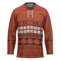 Polynesian Princess Inspired Tapa Pattern Hockey Jersey