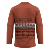 Polynesian Princess Inspired Tapa Pattern Hockey Jersey