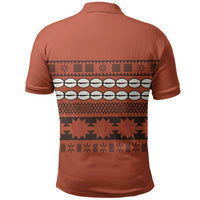 Polynesian Princess Inspired Tapa Pattern Polo Shirt