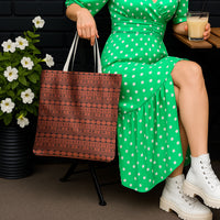 Polynesian Princess Inspired Tapa Pattern Tote Bag