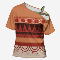 Polynesian Princess Inspired Cosplay Costume Cross Shoulder Shirt