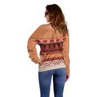 Polynesian Princess Inspired Cosplay Costume Off Shoulder Sweater