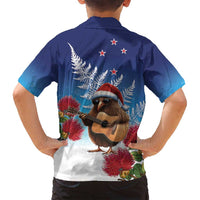 New Zealand Kiwi Christmas Family Matching Off Shoulder Maxi Dress and Hawaiian Shirt Xmas Vibe