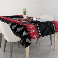 New Zealand Santa Tiki Christmas Tablecloth Meri Kirihimete