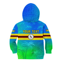 Personalised Solomon Islands Choiseul Province Day Kid Hoodie Sea Turtle Tribal Pattern LT05 - Polynesian Pride