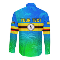 Personalised Solomon Islands Choiseul Province Day Long Sleeve Button Shirt Sea Turtle Tribal Pattern LT05 - Polynesian Pride